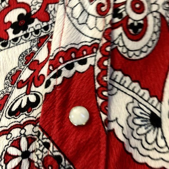 Vintage Handmade Square Dance Outfit Matching Mens Womens Used 2 Piece Red Black - Picture 15 of 16